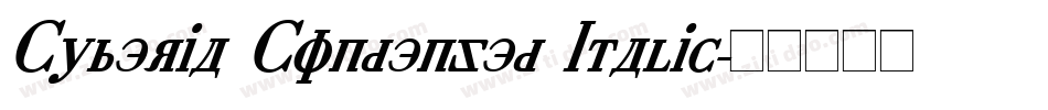 Cyberia Condensed Italic字体转换